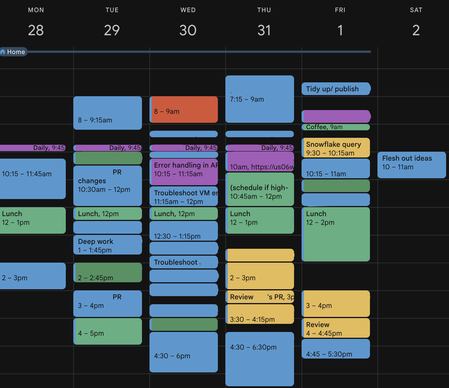 Calendar sample